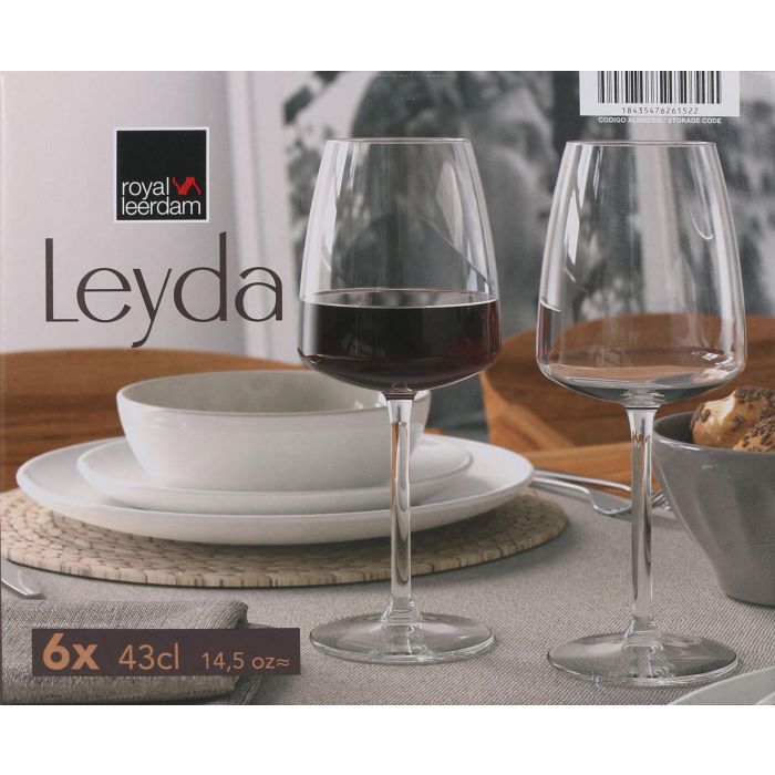 Royal Leerdam - Set de 6 Copas de Vino de Cristal Leyda 43 cl 1