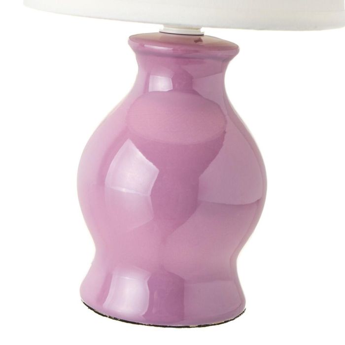 Lámpara de mesa Blanco Morado 40 W 220-240 V 15 x 15 x 26 cm 3 Lámpara de mesa Blanco Morado 40 W 220-240 V 15 x 15 x 26 cm 3