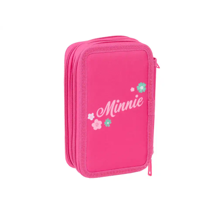 Safta Plumier Triple Minnie Mouse con 37 Piezas, Dimensiones 12,5x19,5x5,5cm 1