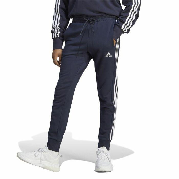 Pantalón Largo Deportivo Adidas M 3S Ft Tc Negro Azul oscuro Hombre 4