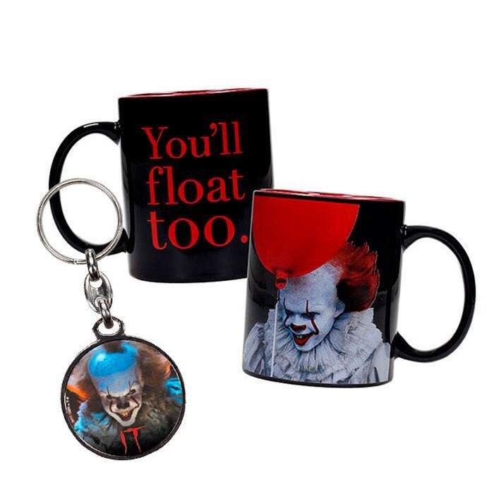 Sd toys Taza IT Pennywise el Payaso Terrorífico + Llavero Metálico de Regalo - Fans del Horror