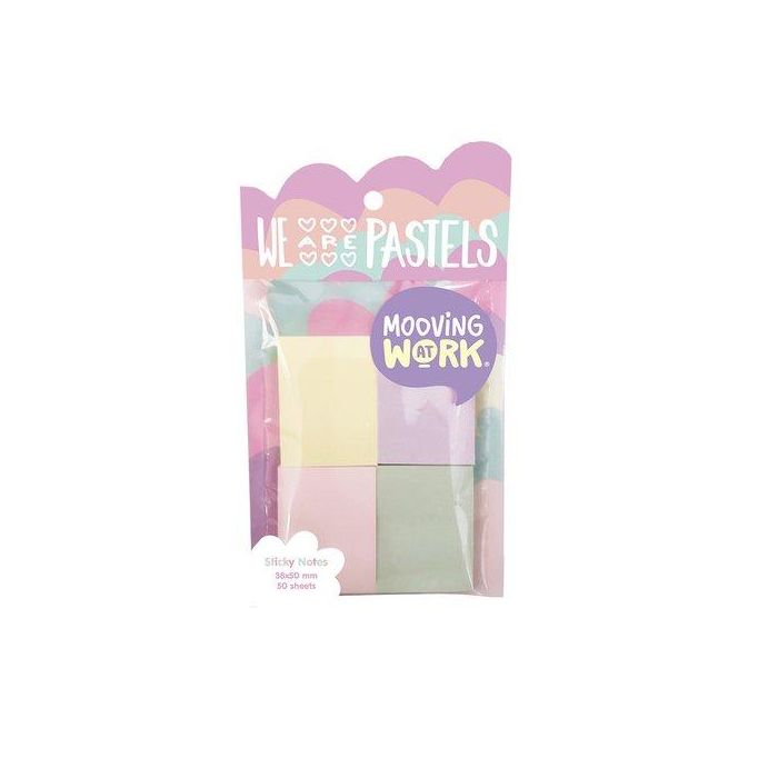 Notas Adhesivas Mooving Pastel 200H 38X50 4 Colores
