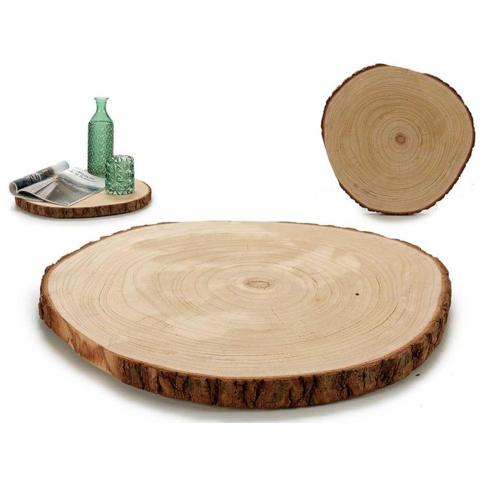 Giftdecor Figura Decorativa Tronco de Madera Paulownia Marrón Redondo Ø 39 cm (8 Unidades)