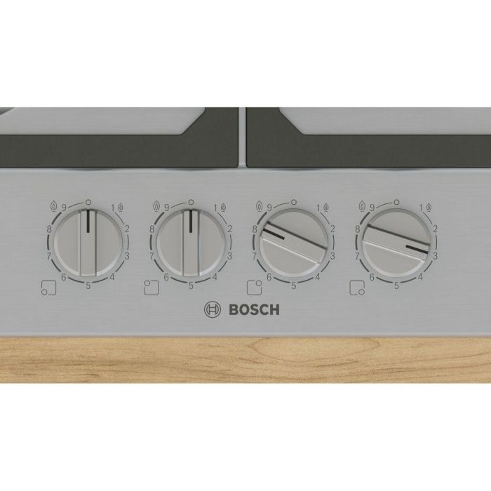 Bosch PCP6A5I90 Placa de Gas Serie 6 4 fuegos Acero Inoxidable 52 x 58,2 x 4,5 cm