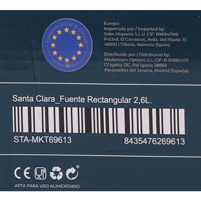 Inde Fuente rectangular para horno de borosilicato 2.6L, 22.5 x 35 x 5 cm (2 Unidades) 7 Inde Fuente rectangular para horno de borosilicato 2.6L, 22.5 x 35 x 5 cm (2 Unidades) 7