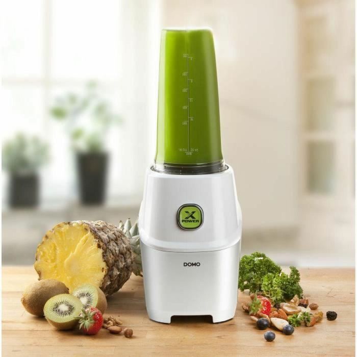 DOMO DO700BL Extractor de Nutrientes X Power 900W con Función Licuadora y 2 Botellas (300ml/600ml) - Blanco 2 DOMO DO700BL Extractor de Nutrientes X Power 900W con Función Licuadora y 2 Botellas (300ml/600ml) - Blanco 2