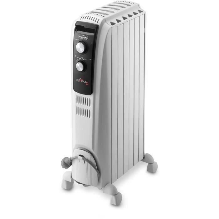 Radiador en baño de aceite Dragon4 DELONGHI - 1500W - 3 etapas de calentamiento - Tecnología Real Energy - Efecto chimenea Radiador en baño de aceite Dragon4 DELONGHI - 1500W - 3 etapas de calentamiento - Tecnología Real Energy - Efecto chimenea