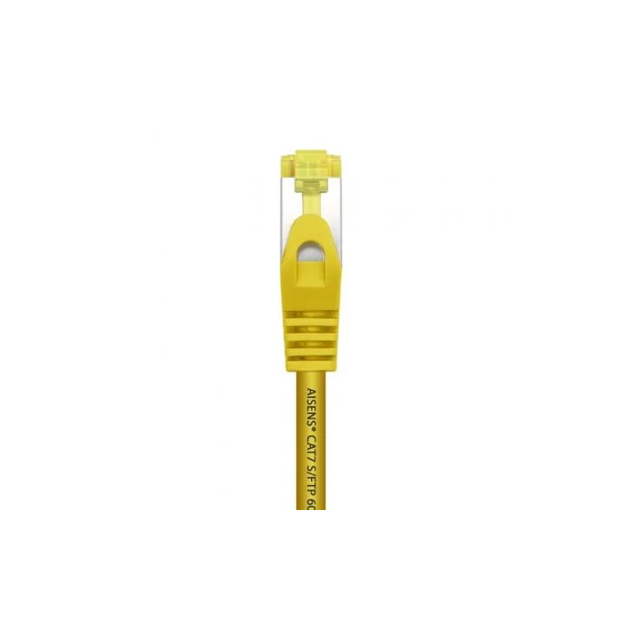 AISENS - CABLE DE RED LATIGUILLO RJ45 LSZH CAT.7 600 MHZ S/FTP PIMF AWG26, AMARILLO, 0.5M