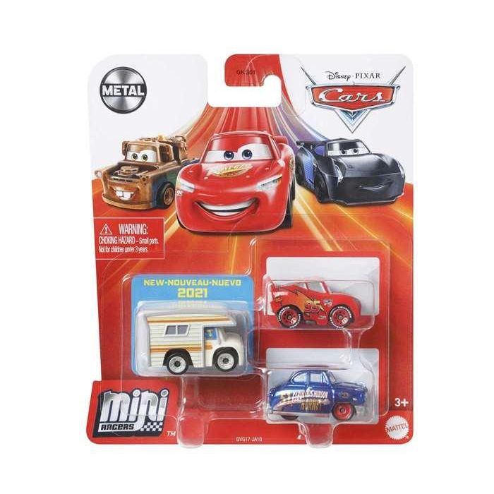 Mattel Coche Cars Mini Set 3 Unidades con Carrocería Metálica y Ruedas Giratorias - Modelos Surtidos para Niños 3+ Años Mattel Coche Cars Mini Set 3 Unidades con Carrocería Metálica y Ruedas Giratorias - Modelos Surtidos para Niños 3+ Años