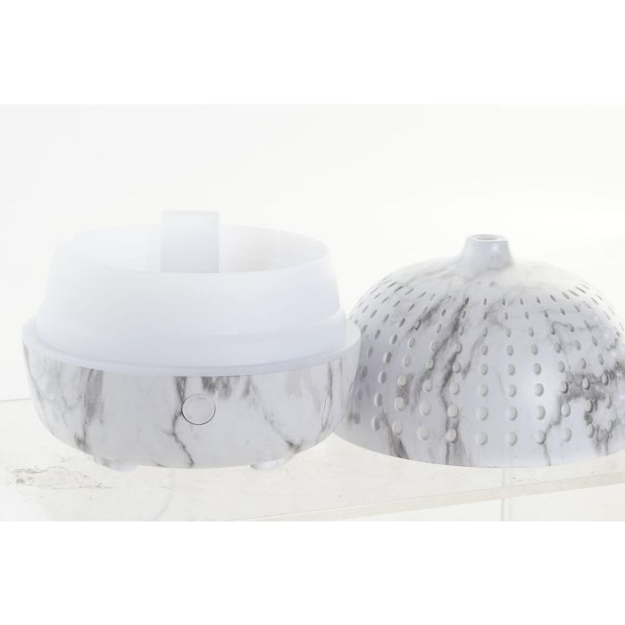 DKD Home Decor Difusor Aroma Scandi Blanco Gris 11.7 x 12 x 11.7 cm 180ml Humidificador LED PP ABS 2