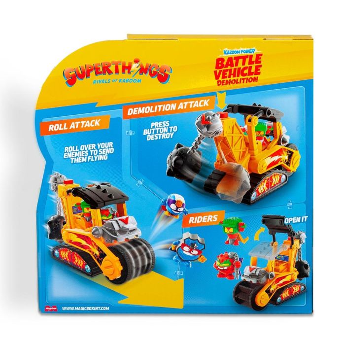 SUPERTHINGS Pstsp116In310 Battle Vehicles Demolition Magic: Vehículo con Ataque Rodillo y Bola Demoledora, Incluye 2 Superthings Villanos Exclusivos 2 SUPERTHINGS Pstsp116In310 Battle Vehicles Demolition Magic: Vehículo con Ataque Rodillo y Bola Demoledora, Incluye 2 Superthings Villanos Exclusivos 2