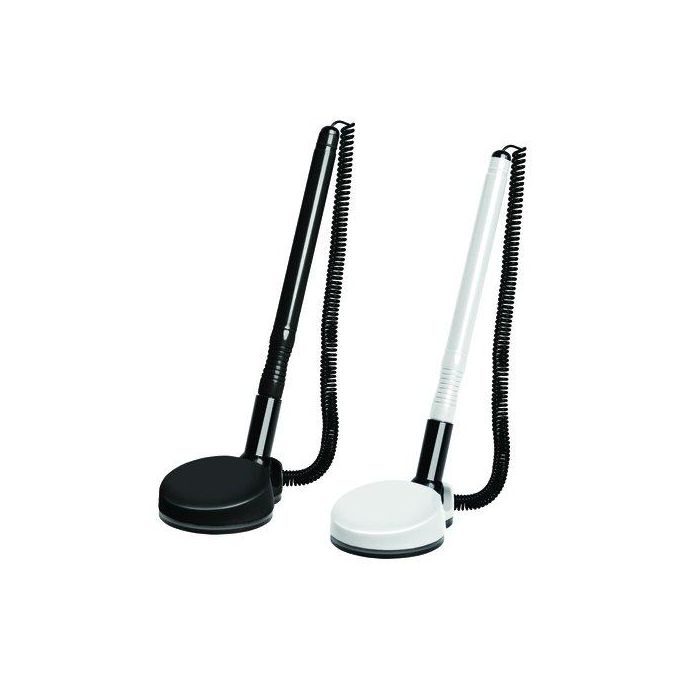 Boligrafo Forofis Con Peana Adhesiva Blanca O Negra Escritura Azul