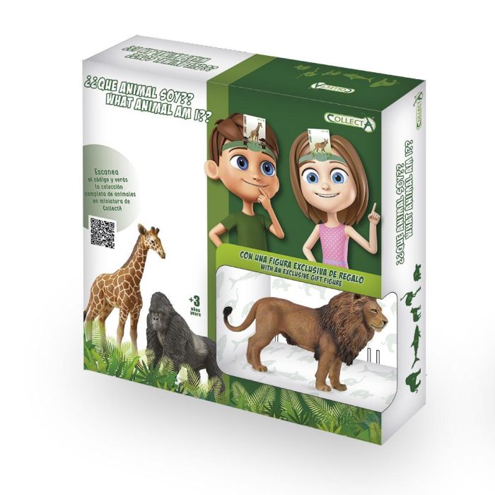 DEQUBE Juego de mesa Adivina ¿Qué Animal Es? Collecta Familiar +3 años Español