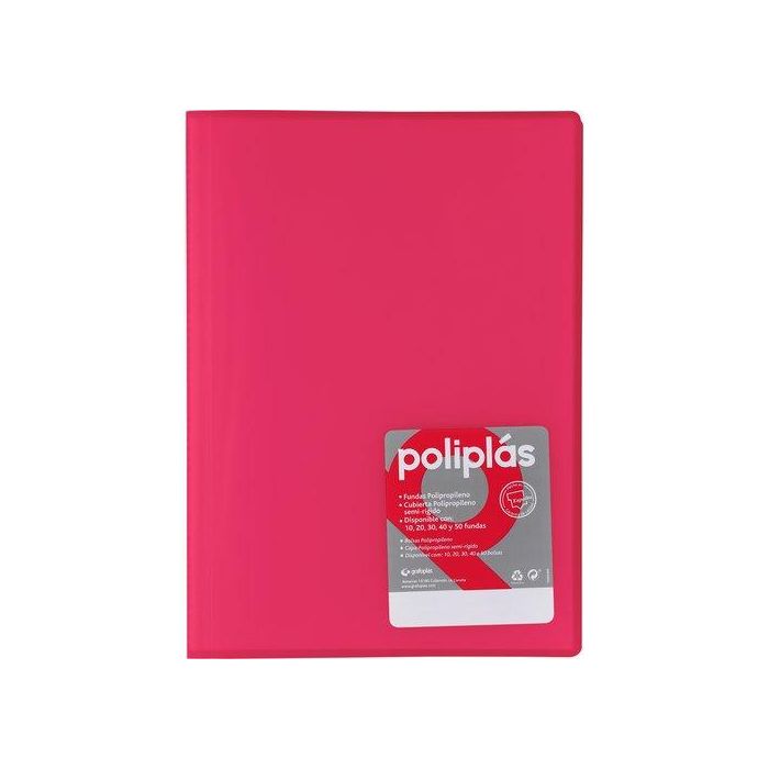 Grafoplás Carpeta Poliplás Polipropileno Translúcido Con 10 Fundas Soldadas Folio Fucsia Grafoplás Carpeta Poliplás Polipropileno Translúcido Con 10 Fundas Soldadas Folio Fucsia