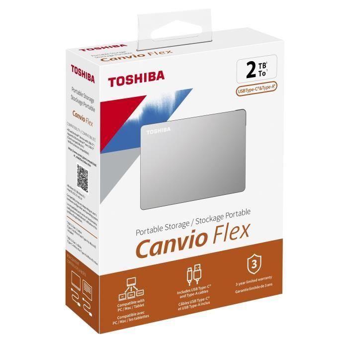 Disco Duro Externo Toshiba HDTX120ESCAA 2 TB 3