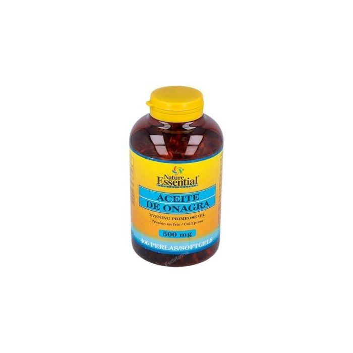 NATURE ESSENTIAL Aceite de Onagra 500mg (10% GLA) 400 Perlas Suplemento Alimenticio