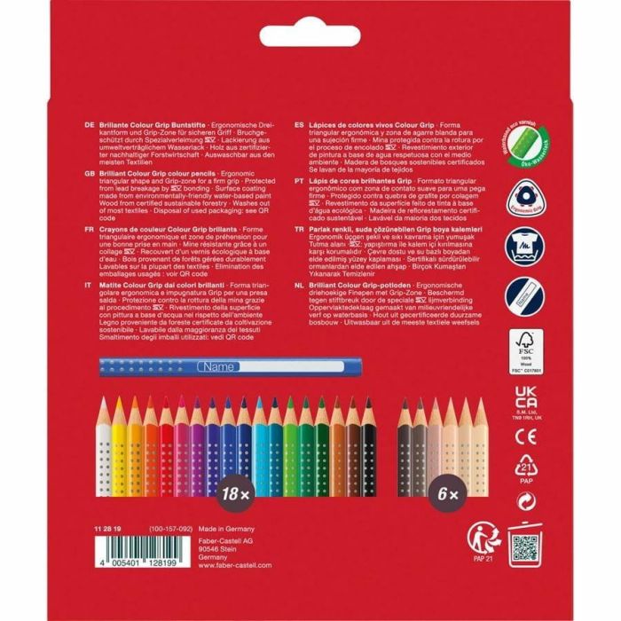 FABER-CASTELL Buntstift Jumbo Grip Skin Tones 18+6 2 FABER-CASTELL Buntstift Jumbo Grip Skin Tones 18+6 2