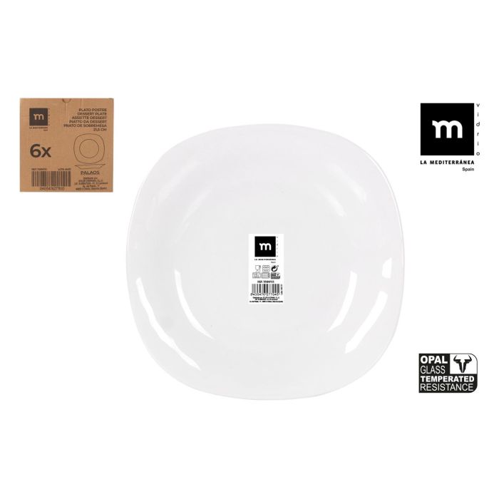 Plato Postre Opal Palaos 21.5 cm - La Mediterranea (48 Unidades) Plato Postre Opal Palaos 21.5 cm - La Mediterranea (48 Unidades)