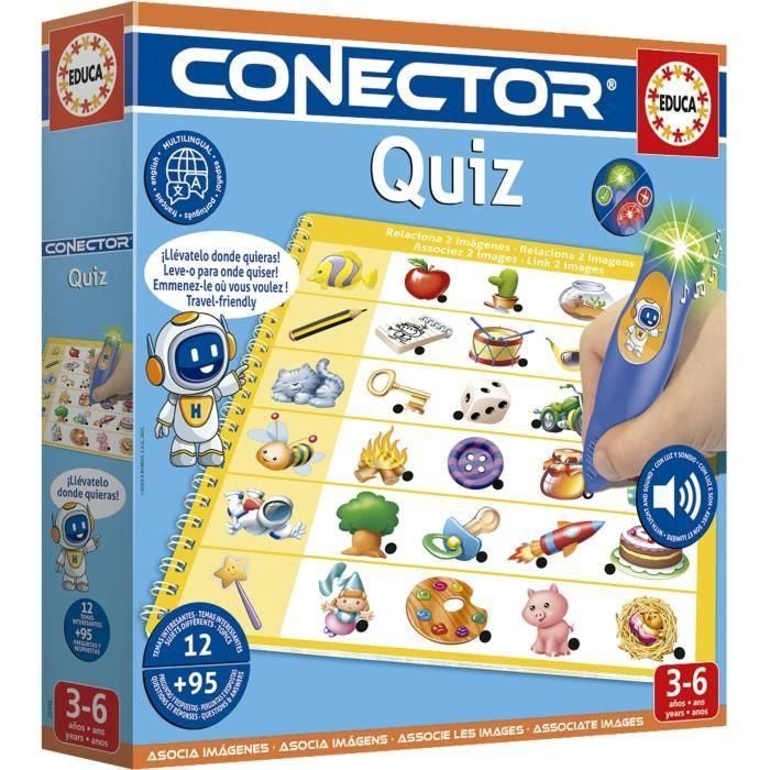 Educa 8412668203921 Connector Quiz - Juego educativo, 90 preguntas y 12 temas, formato libro, a partir de 3 años 1 Educa 8412668203921 Connector Quiz - Juego educativo, 90 preguntas y 12 temas, formato libro, a partir de 3 años 1
