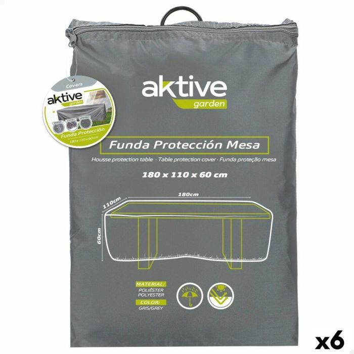 Funda Protectora Aktive Mesas Gris 180 x 60 x 110 cm (6 Unidades) 4