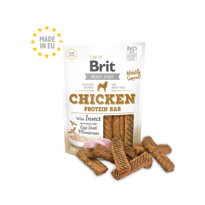 Brit Jerky Snack Bar con Proteína de Insecto de Pollo 80 gr