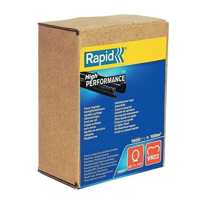 Rapid VR22 Grapas de malla de alambre laminado negro para vallas y mallas de 5-11mm 1