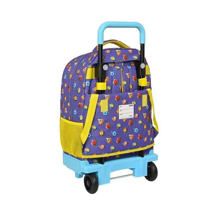 Mochila Escolar con Ruedas SuperThings Guardians of Kazoom Morado Amarillo (33 x 45 x 22 cm) 4