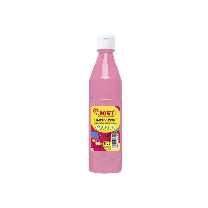 Jovi Tempera Líquida Rosa 500 ml - Témpera Base Agua, Alto Poder Cubriente, Secado Rápido Jovi Tempera Líquida Rosa 500 ml - Témpera Base Agua, Alto Poder Cubriente, Secado Rápido