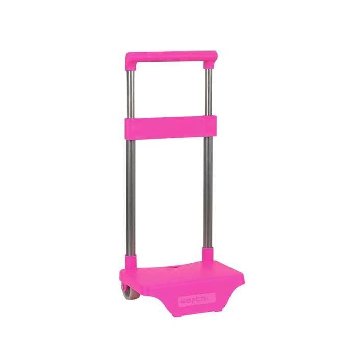 Carro portamochilas fucsia. abierto: 22x17x67,5 cm Carro portamochilas fucsia. abierto: 22x17x67,5 cm