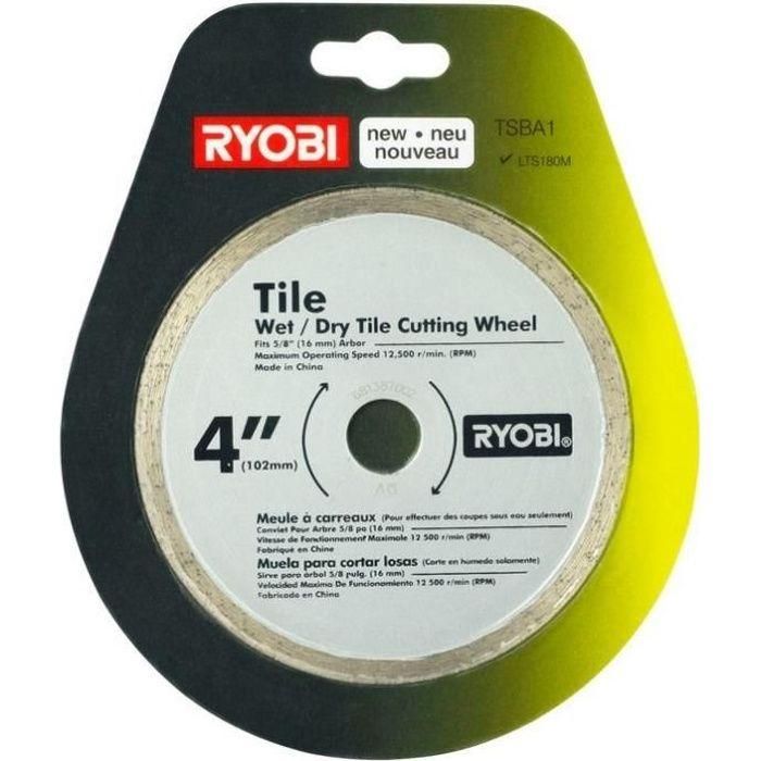 Ryobi LTS180M Disco de corte para azulejo y baldosa Ø 102 mm Ryobi LTS180M Disco de corte para azulejo y baldosa Ø 102 mm