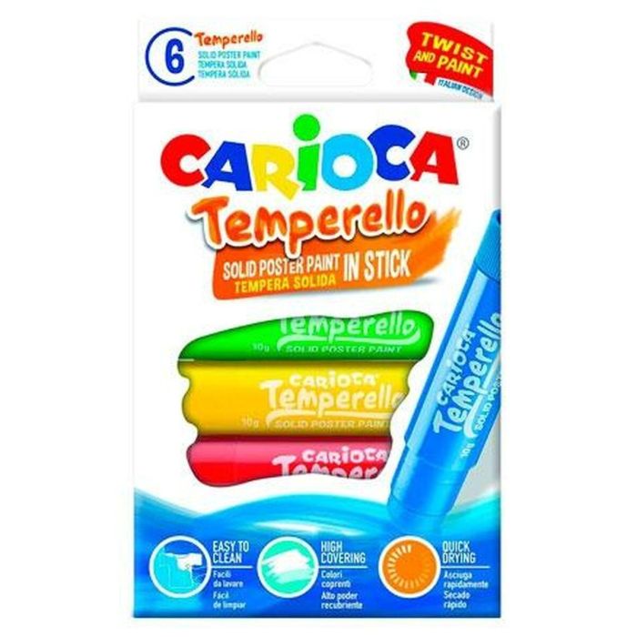 Témperas Carioca Temperello 6 Piezas (24 Unidades) 1 Témperas Carioca Temperello 6 Piezas (24 Unidades) 1