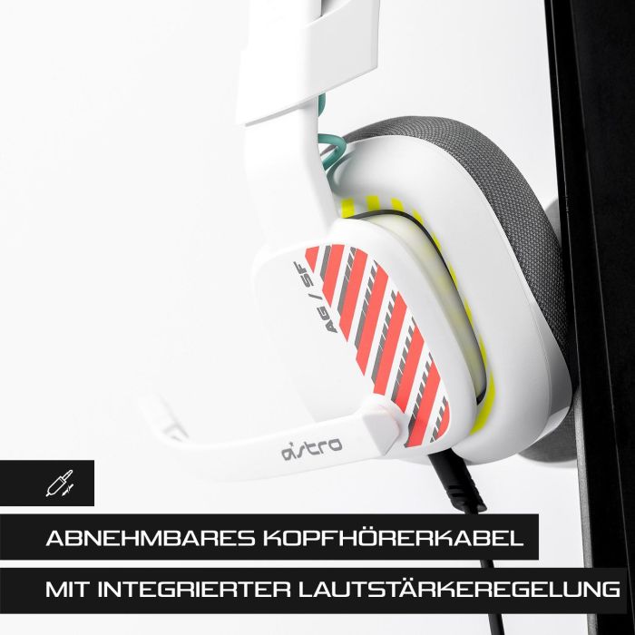 Logitech Astro Gaming A10 Gen 2 Headset full size wired 3.5 mm jack white/PS 20 Logitech Astro Gaming A10 Gen 2 Headset full size wired 3.5 mm jack white/PS 20