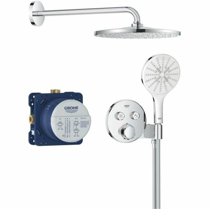 Grohe 34877000 Conjunto de Ducha Empotrado con Mezclador Termostático y Todo Tipo de Chorros - Gris 0 Grohe 34877000 Conjunto de Ducha Empotrado con Mezclador Termostático y Todo Tipo de Chorros - Gris 0