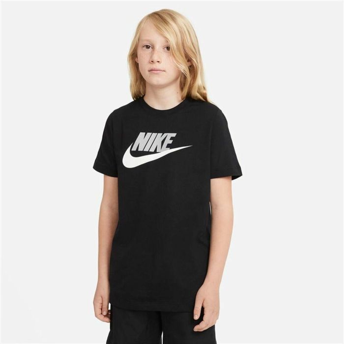 Camiseta de Manga Corta Infantil Nike Sportswear Negro 7-8 Años 4