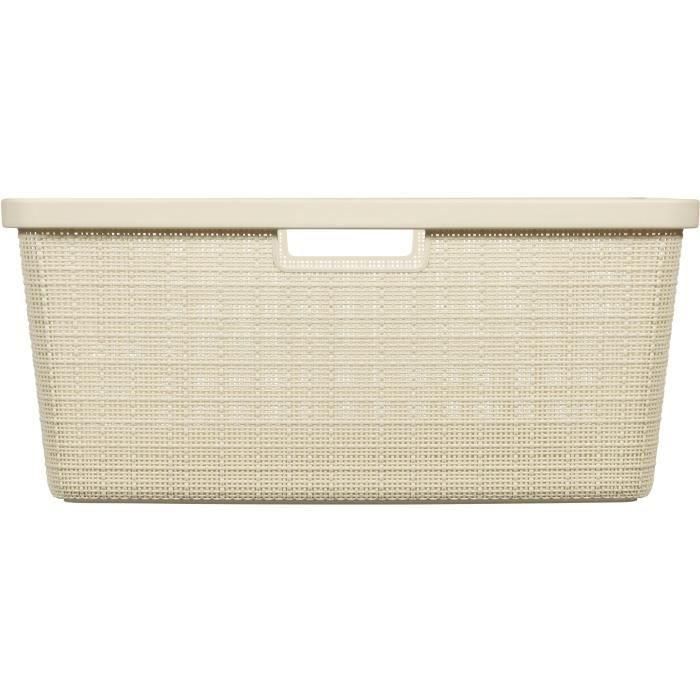 Cesta para la ropa sucia - Curver - Yute - 46 L - Beige 1 Cesta para la ropa sucia - Curver - Yute - 46 L - Beige 1
