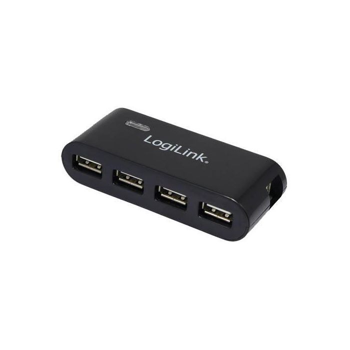 LogiLink 4-Port m. PSU blackUA0085, 480 Mbit/s, Black, LogiLink 4-Port m. PSU blackUA0085, 480 Mbit/s, Black,