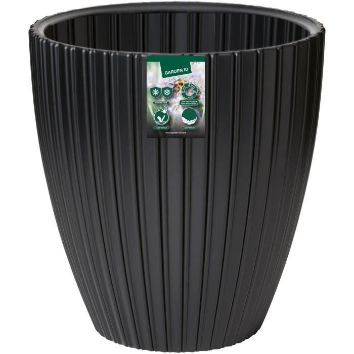 Maceta - Garden ID - Fancy - 40 x 42 cm - Para jardín, balcones o interiores - Color negro 1