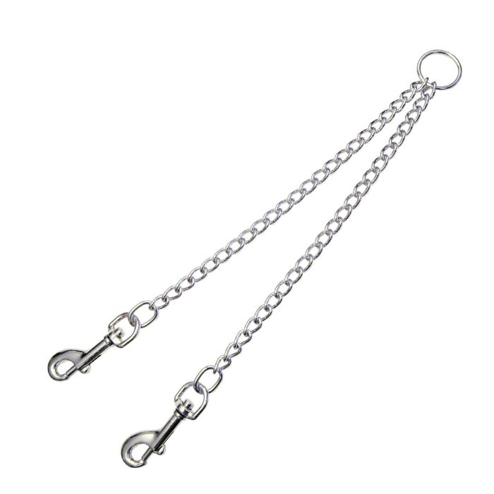 Gloria Acople Cadena para 2 Perros, Resistente Cromada de Acero, 2 mm x 25 cm 3 Gloria Acople Cadena para 2 Perros, Resistente Cromada de Acero, 2 mm x 25 cm 3