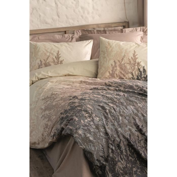 Juego de cama - 1 funda nórdica 220x240 cm + 2 fundas de almohada 60x60 cm - 100% algodón - Beige 3 Juego de cama - 1 funda nórdica 220x240 cm + 2 fundas de almohada 60x60 cm - 100% algodón - Beige 3