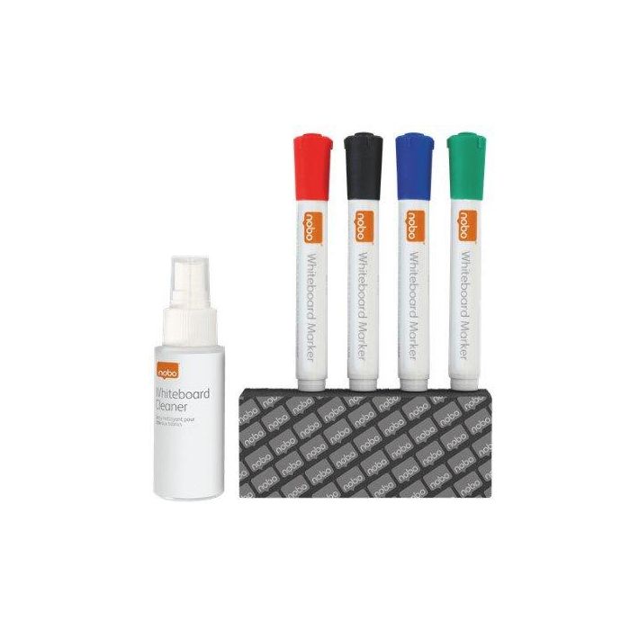 Kit Pizarra Blanca Rexel (4 Marcadores, Borrador Y Spray)