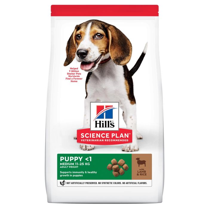 Hill's Pipas para Cachorros de Perro de Tamaño Mediano con Cordero y Arroz 2.5 kg