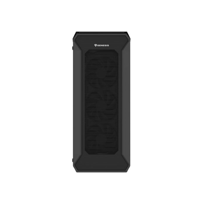Genesis Irid 505F Caja Gaming Midi Tower ATX/Micro-ATX/Mini-ITX con 5 Ventiladores Preinstalados, Panel Lateral Cristal Templado Negro 1