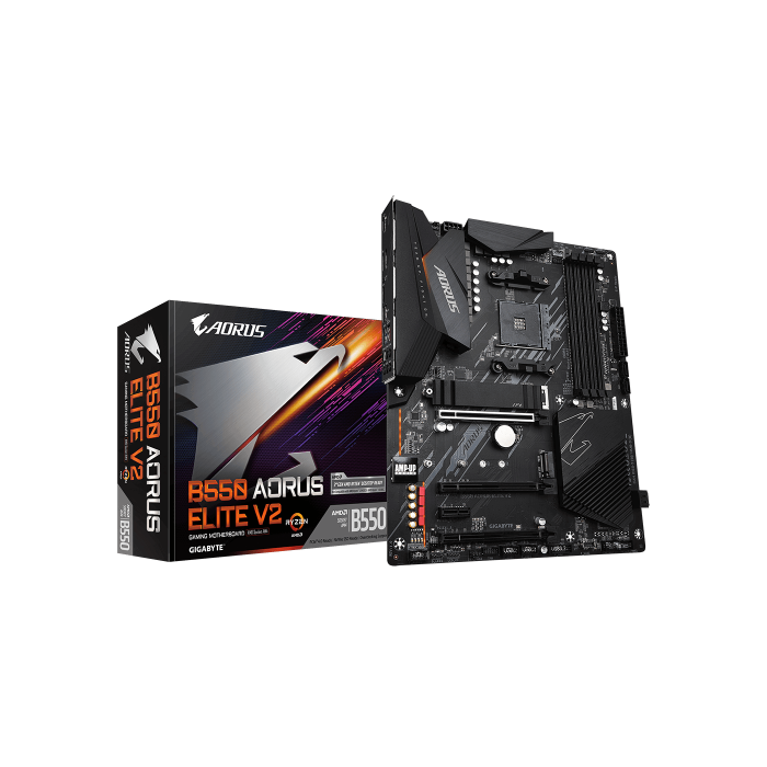 GIGABYTE B550 AORUS ELITE V2 Placa base AMD B550 Zócalo AM4 para Ryzen 3000-5000, VRM 12+2, DDR4 4733, PCIe 4.0, 2.5GbE LAN ATX 0 GIGABYTE B550 AORUS ELITE V2 Placa base AMD B550 Zócalo AM4 para Ryzen 3000-5000, VRM 12+2, DDR4 4733, PCIe 4.0, 2.5GbE LAN ATX 0