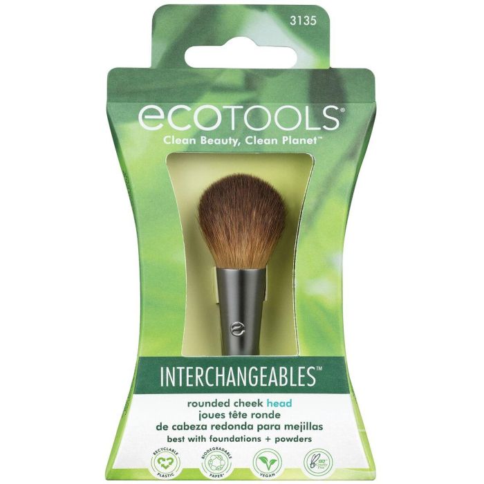 Ecotools Cabezal Brocha de Maquillaje INTERCHANGEABLES Rounded Cheek Head para Colorete e Iluminador, Polvo o Crema - 1 ud 1