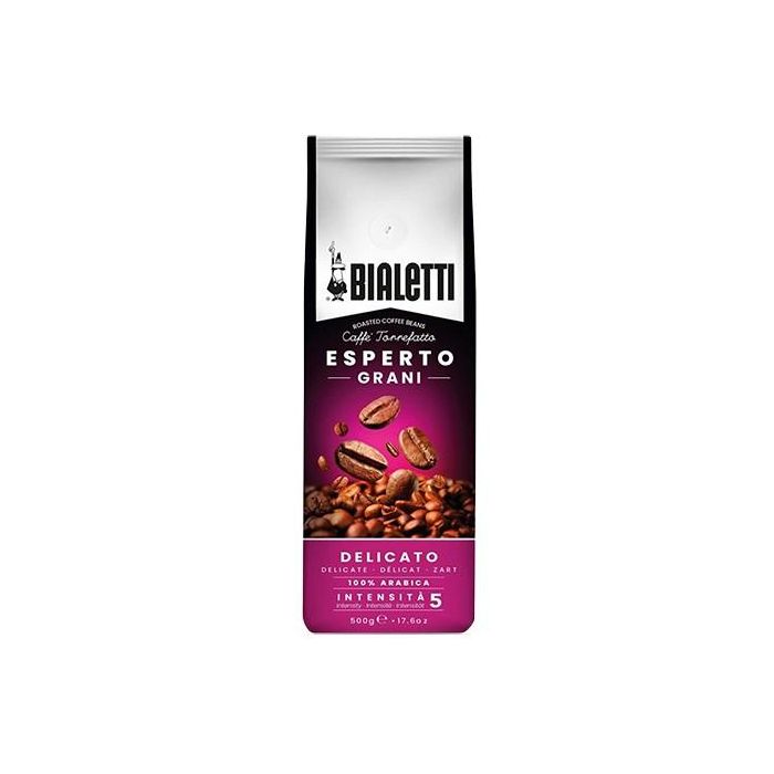 Bialetti Esperto Grani Delicato Café en Grano 500g 100% Arábica Intensidad 5