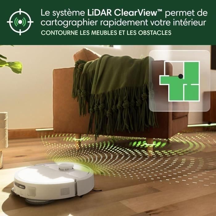 iRobot Roomba Plus 405 Combo Robot + AutoWash - Base multifunción - Lava y seca - LiDAR Clearview 4 iRobot Roomba Plus 405 Combo Robot + AutoWash - Base multifunción - Lava y seca - LiDAR Clearview 4