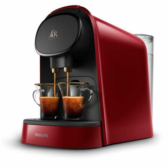 Philips LM8012 / 51 L'Or Barista Máquina Café Cápsulas Espresso Doble 19 Bar Rojo - Volúmenes Programables, Descalcificación, Reconocimiento Cápsulas, 9 Cápsulas