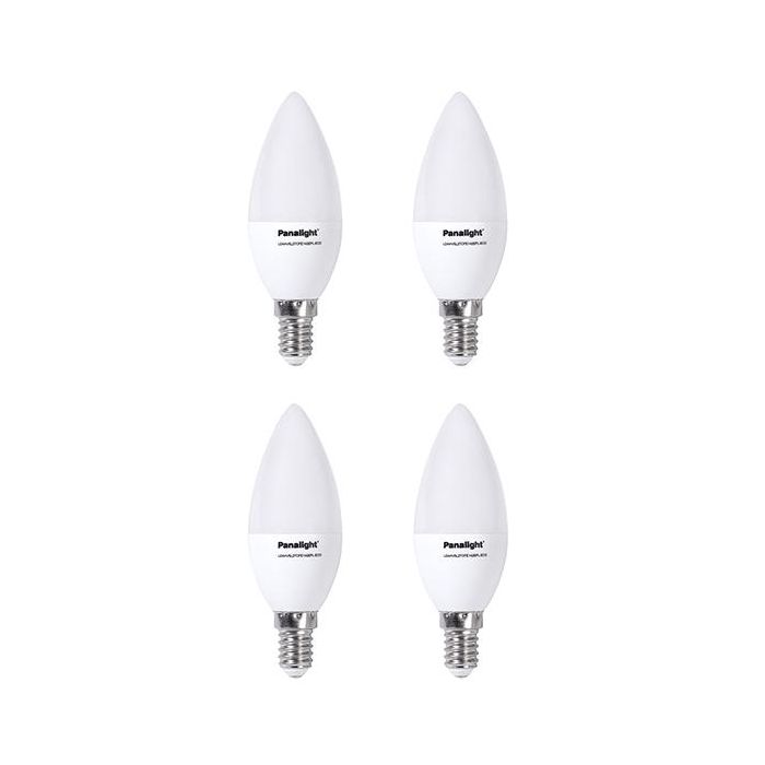 Lámpara Led Vela Frost E14 De 4W 2700K Pack De 4 PANASONIC-PANALIGHT LDAHV5L27CFE142EPL-ECO-4x