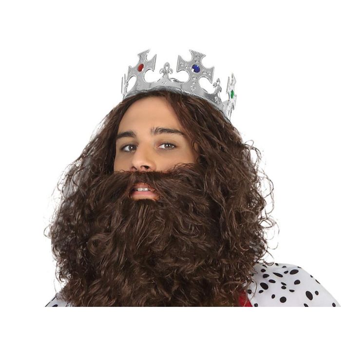 Corona Plateada con Gemas para Rey Mago o Realeza - Disfraces Navideños y Cuentos 0 Corona Plateada con Gemas para Rey Mago o Realeza - Disfraces Navideños y Cuentos 0