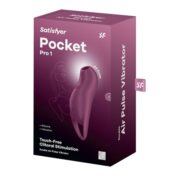 Vibrador Satisfyer Pocket Pro 1 Púrpura 1 Vibrador Satisfyer Pocket Pro 1 Púrpura 1
